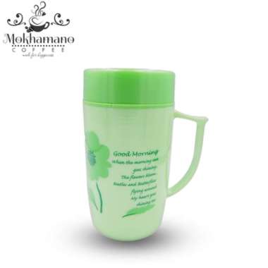 LION STAR JASMINE VACUUM CUP GELAS VACUM HOT & COLD TERMOS CUP 220 ML Hijau