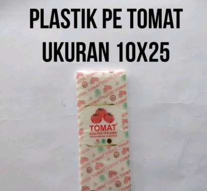 PLASTIK PE TOMAT (250GR) | 250gram/pack || Ukuran umum | MERK : TOMAT 10x25