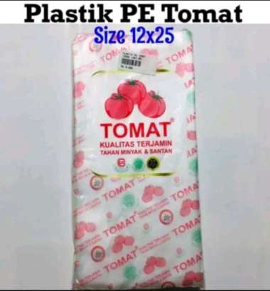 PLASTIK PE TOMAT (250GR) | 250gram/pack || Ukuran umum | MERK : TOMAT 12x25