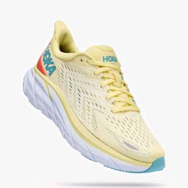 SEPATU LARI WANITA HOKA ONE ONE CLIFTON 8 YELLOW PEAR ORIGINAL 40