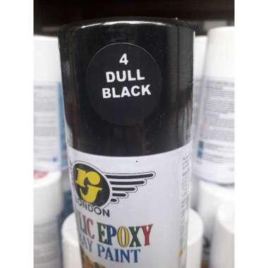pilok pilox cat semprot Rj hitam mengkilap metalik doff dop black tahan panas pernis putih bening Hi