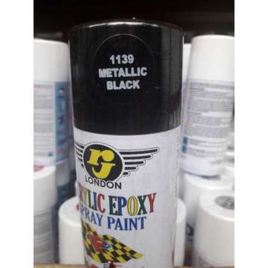 pilok pilox cat semprot Rj hitam mengkilap metalik doff dop black tahan panas pernis putih bening Hi