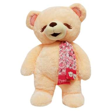 Boneka Beruang Bear Jumbo Besar Istana Boneka STD Bonita Cream W/Syal