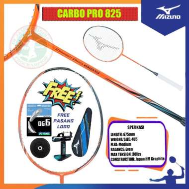 MIZUNO CARBO PRO 825 / CARBOPRO 825 / RAKET MIZUNO RAKET BADMINTON ORIGINAL PAKET 2