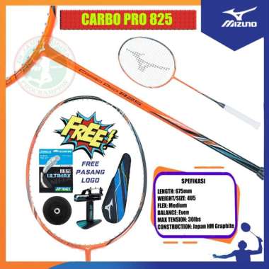 MIZUNO CARBO PRO 825 / CARBOPRO 825 / RAKET MIZUNO RAKET BADMINTON ORIGINAL PAKET 3