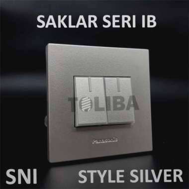 saklar seri double inbow panasonic silver / saklar minimalis SNI