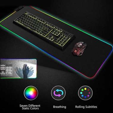 TaffGO Gaming Mouse Pad Glowing RGB LED High Precision 300 x 780 x 4 m