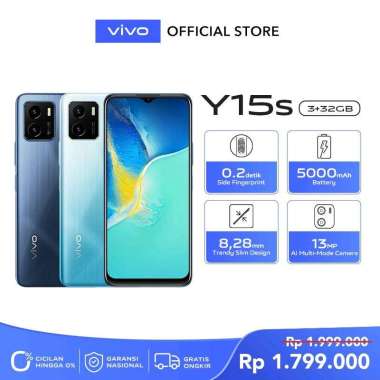 VIVO SMARTPHONE Y15S RAM 3/32GB - VIVO Y15S 3/32GB MYSTIC BLUE