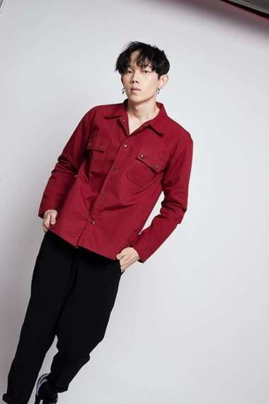 Jaket parka outer jaket pria semi parka warna Marun XL