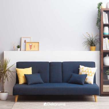 Dekoruma Daito Sofabed Minimalis | Sofa Tamu | Sofa Bed Scandinavian Biru