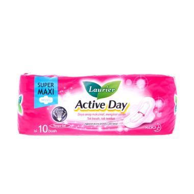 Promo Harga Laurier Active Day X-TRA Wing 22cm 10 pcs - Blibli