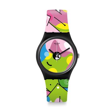 Swatch Originals Image of Grafitti Swiss Made Jam Tangan Unisex - [GB317] Multicolor