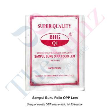 Sampul Buku Folio OPP Lem / Sampul Plastik Folio