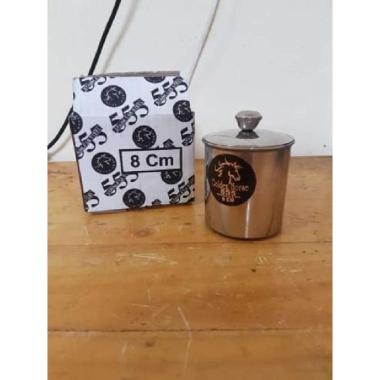 gelas stainless steel / mug stainless steel golden horse TEBAL 8cm