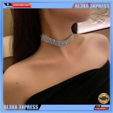 Harga Choker Necklace Rhinestone 