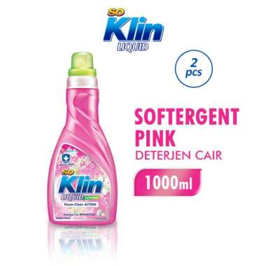 Promo Harga So Klin Liquid Detergent + Softergent Pink 1000 ml - Blibli