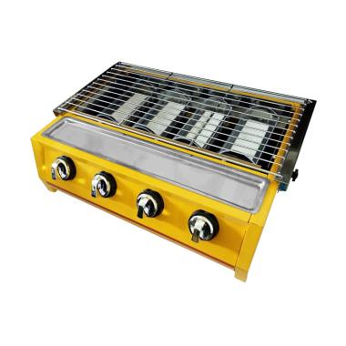 Omicko LR-Q4-B BBQ Grill Panggangan Sosis Kompor [4 Tungku] Kuning