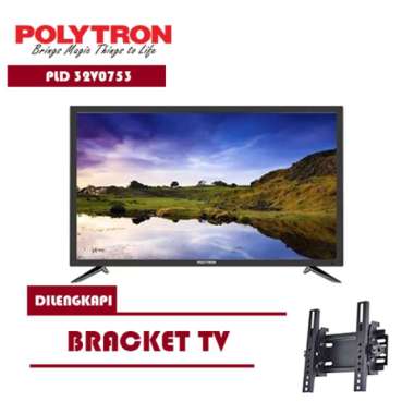 POLYTRON PLD 32V0753 LED TV 32 inch Digital + Bracket - JABODETABEK