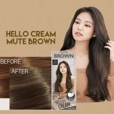 [Miss En Scene] Hello Cream Hair Color Pewarna Rambut Mute Brown