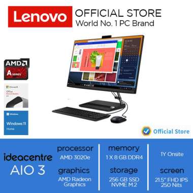 Lenovo IdeaCentre AIO 3 AMD 3020e 8 GB 256SSD Win OHS