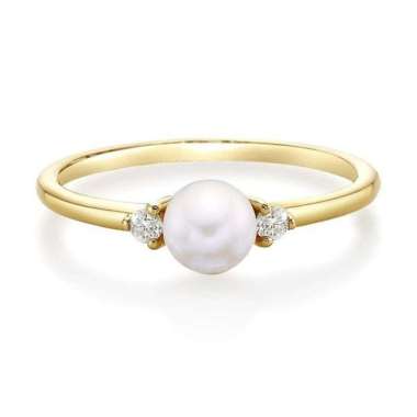 1901 Jewelry Cincin Pearl Swarovskii Lapis Emas Semua Ukuran