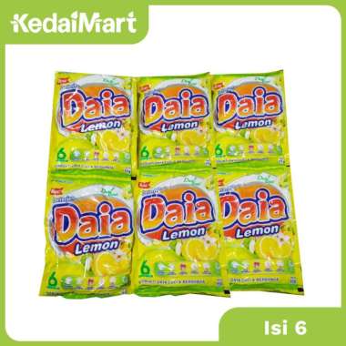 Promo Harga Daia Deterjen Bubuk Ekstrak Lemon per 6 sachet 53 gr - Blibli