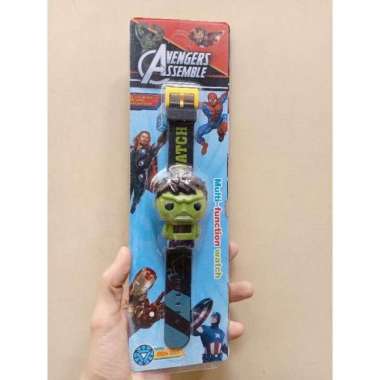 Jam Tangan Anak Avengers 2 in 1 / Jam Tangan Transformer 2in1 mainan anak Hulk