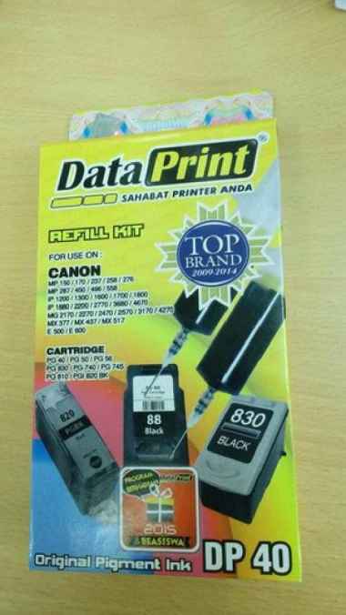Data Print DP40 / Tinta Refill /Tinta Isi ulang Data Print DP-40 black