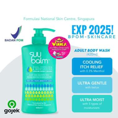 Suu Balm Body Wash 420mL Cooling Moisturising Dry Itchy Sensitif Eksim