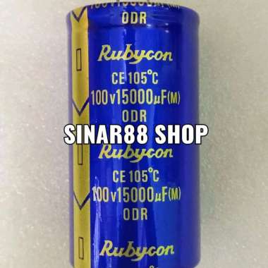 RUBYCON BIRU METALIK ECO ELCO CAPASITOR 15000UF/100V 15000UF 100V 15.000UF/100V 15.000UF 15K 15000 1