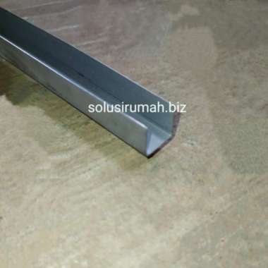 REL U 15MM rail p 1 m lubang kotak 15 mm tebal 1.2mm bukan aluminium