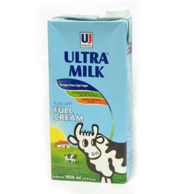 Promo Harga Ultra Milk Susu UHT Full Cream 1000 ml - Blibli