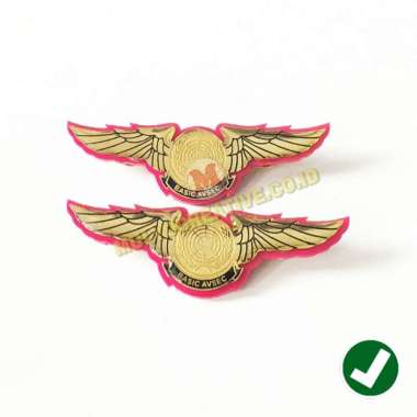 Lencana Security Penerbangan - Lencana Wing Basic Avsec - Jarum Magnet