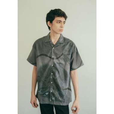 WILL-K LONDON Hopeless Romantic Flower Print Shirt in Grey