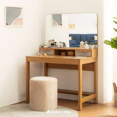 Dekoruma MITSU Meja Rias Minimalis dengan Kaca