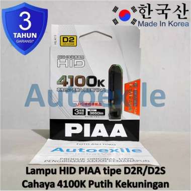 Lampu HID PIAA D2R D2S 4100K Putih Kekuningan HL411 Mobil Mazda 3 CX7 CX9 RX8 Harrier Juke Alphard