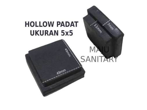 Karet hollow padat 5x5 karet alas penutup kaki besi meja dan kursi karet holo kaki kursi meja