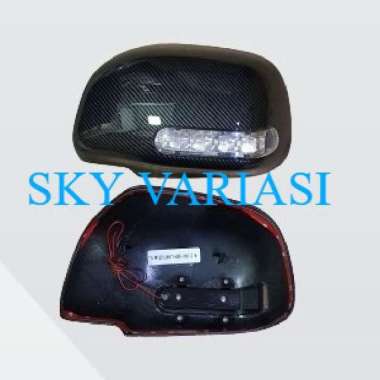 Cover Spion Carbon Model Lampu Led Innova Lama 2005 - 2011 Black