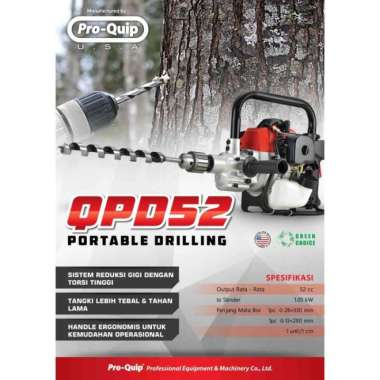 Mesin Bor Pohon Perkebunan Karet Kopi Sawit Gaharu Pro Quip tipe QPD52