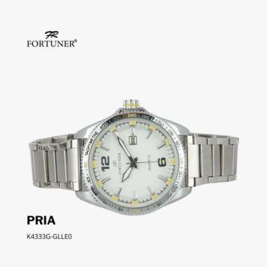 Fortuner Jam Tangan Analog Pria Water Resistant Rantai Wynnsfield KUNING PUTIH