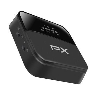 PX BRX-3000 2in1 Transmitter Receiver Bluetooth 5.0 Audio [HD Stereo] HITAM