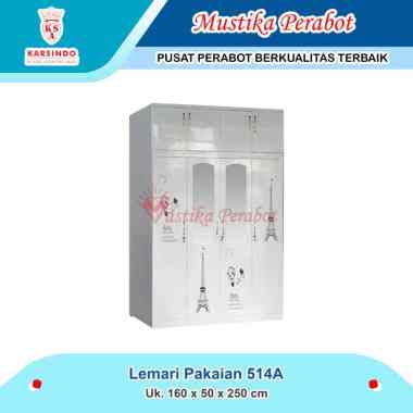 Lemari Pakaian Besi 4 Pintu 514A Karsindo