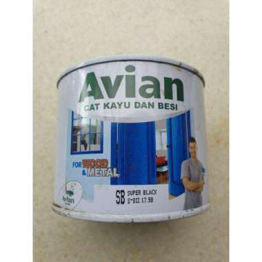 Cat Kayu Dan Besi Avian 500 Gr Warna Hitam