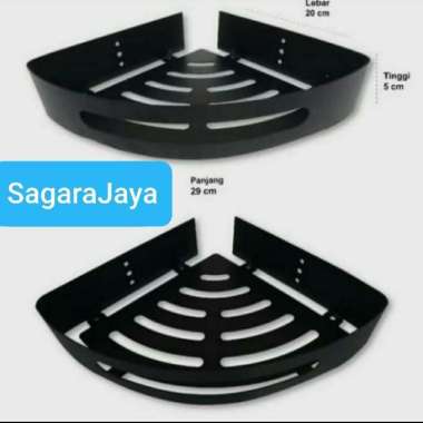 Rak sudut Hitam Stianless / rak sabun kamar mandi sudut hitam