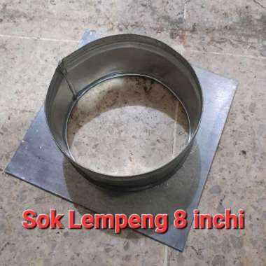 sok cerobong asap 8 inchi /konektor flexible cerobong ac. sok lempeng