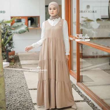 EmmaQueen Gamis Muslim Set Midi - Dress Fayola S Latte