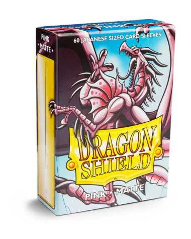 Dragon Shield Matte 60 Card Sleeve Japanese Size Pink (Yugi/VG)