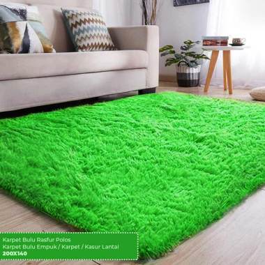 Jual Karpet Rasfur Karpet Bulu 150x100 Tebal 4 5 Cm Coklat Muda