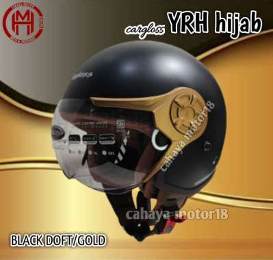 HELM CARGLOSS YRH HIJAB BLACK DOP / HITAM DOP | HELEM BOGO RETRO