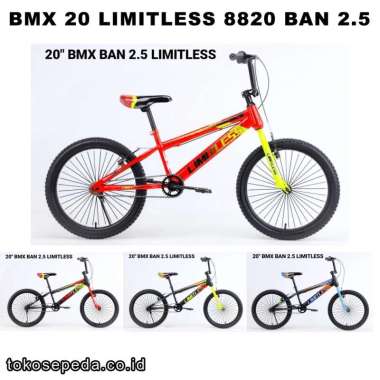 SEPEDA ANAK BMX 20 INCH LIMITLESS 8820 BAN 2.5